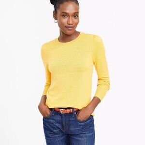 LOFT Yellow Puff Sleeve Sweater Size Petite XXSP